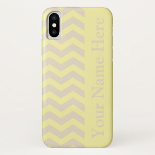 Cream Neutral Chevrons iPhone X Case
