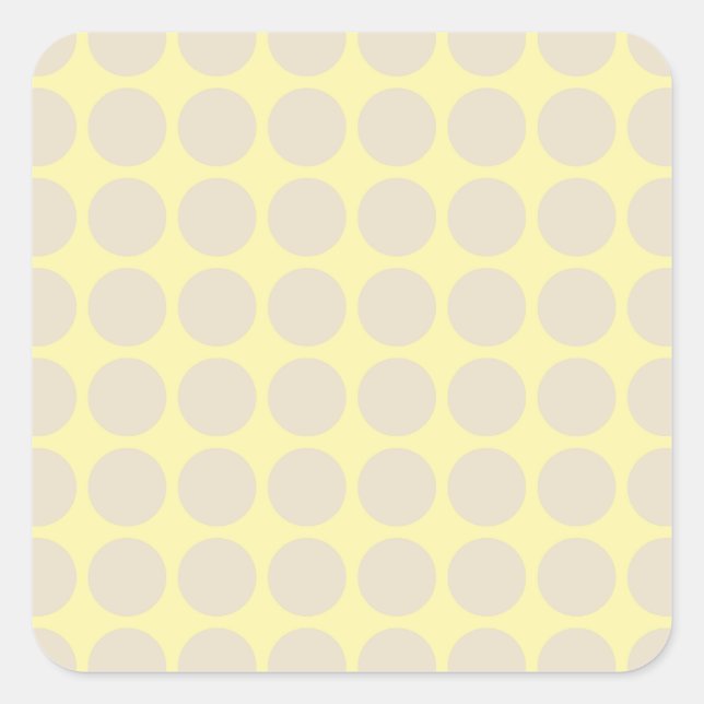 Cream Neutral Dots Square Sticker (Front)