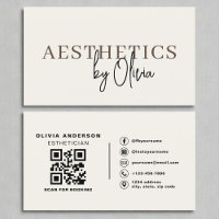Cream Neutral Skincare Aesthetician QR Code