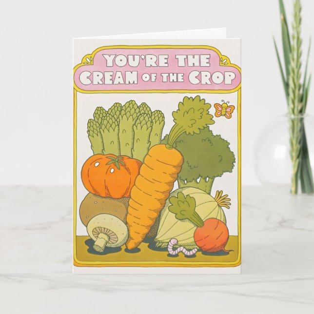 Cream of the Crop Letterpress Card (Front)