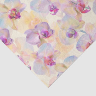 Cream Orchid Decoupage  Tissue Paper