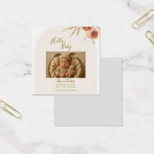 Cream Pastel Dried Flowers Hello Baby