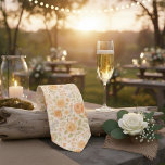 Cream & Peach Floral Pattern Tie<br><div class="desc">Embrace soft romance with this exquisite cream silk necktie featuring a delicate all-over pattern of peach and coral roses with subtle mint leaves – a timeless Liberty-style floral that radiates warmth and refinement. Perfect for spring and summer weddings, garden ceremonies, Easter celebrations, or adding tender sophistication to light grey, beige,...</div>