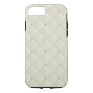 Cream Pearl Stud Quilted iPhone 8/7 Case