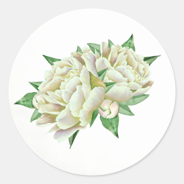 Cream Peony Stickers (Front)