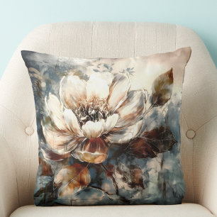 Cream Peony Watercolor Dream Cushion