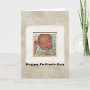 Cream Personalized Your Photo Father's Day Card