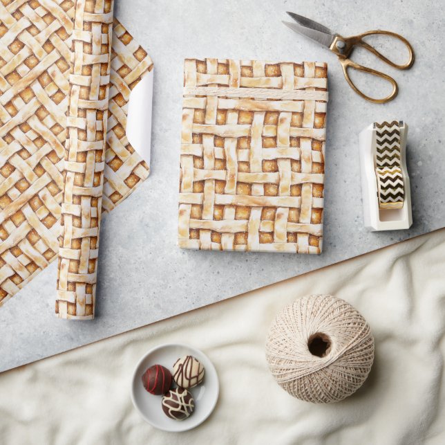 Cream Pie Crust Birthday Wrapping Paper (Crafts)