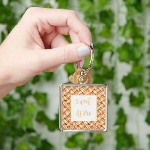 Cream Pie Crust Sweet As Pie Key Ring