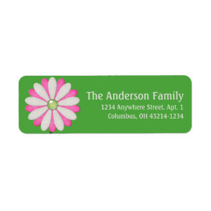 Cream & Pink Little Flower 11 Chic Address Labels