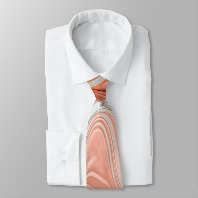 Cream Pudding Abstract Tie (Tied)