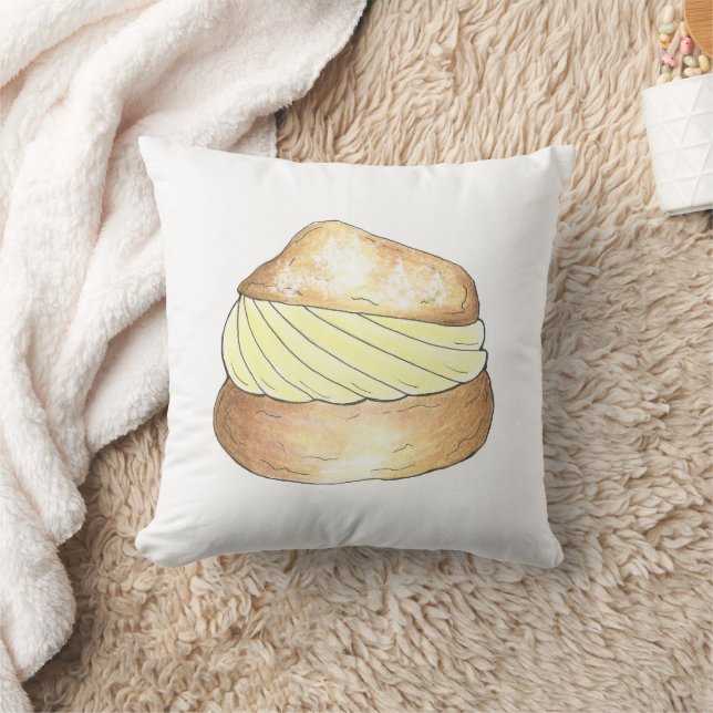 Cream Puff Creampuff Dessert Foodie Pastry Bakery Cushion (Blanket)