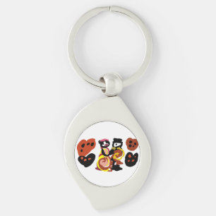 Cream puff valentine's day dance key ring