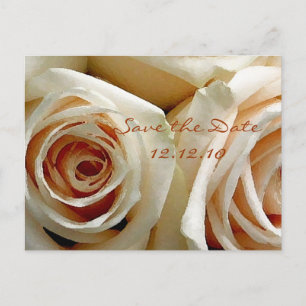 Cream Rose Bouquet - Save the Date Card