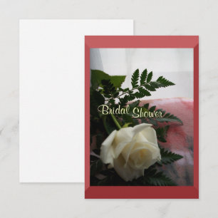 Cream Rose Bridal Shower Invitation