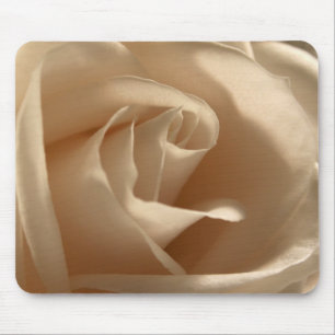 Cream Rose Photo Pretty Floral Flower Petals Bloom Mouse Pad