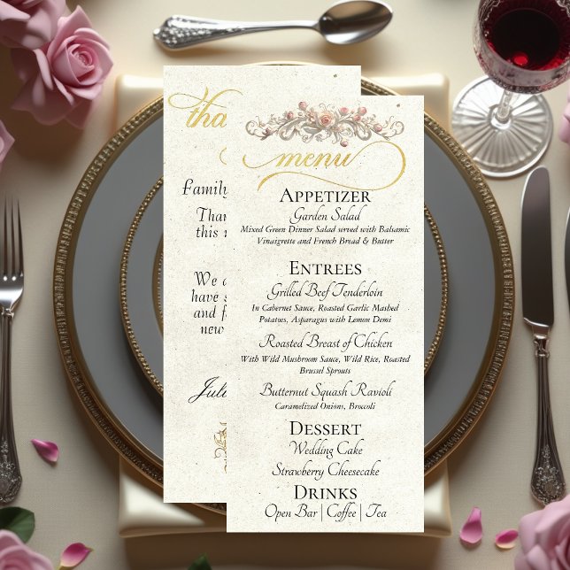 Cream - Roses, Heart & Thank You Menu (Creator Uploaded)