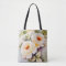 Cream Roses Watercolor Tote