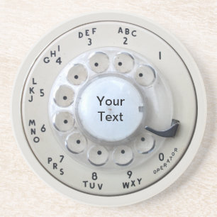 Cream Rotary Telephone Dial Coaster