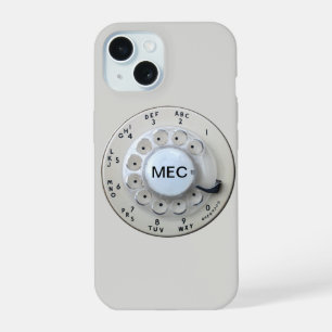 Cream Rotary Telephone Dial iPhone 15 Case