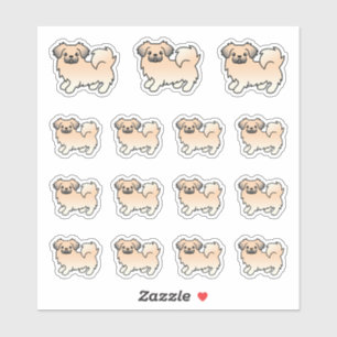 Cream Sable Tibetan Spaniel Cute Cartoon Dogs