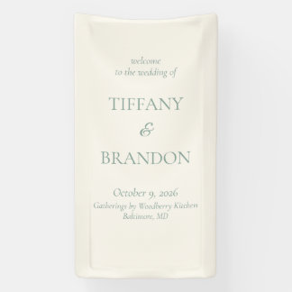 Cream & Sage Minimalist Welcome Sign