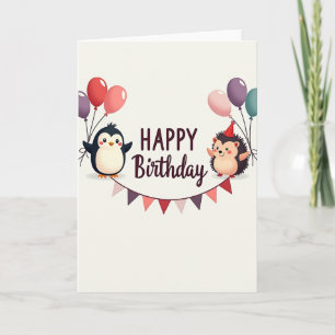 Cream Scene Birthday Card