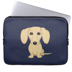 Cream Short Haired Dachshund Laptop Sleeve