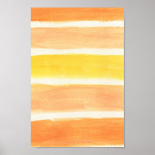 Cream Sickle Stripes Art Print