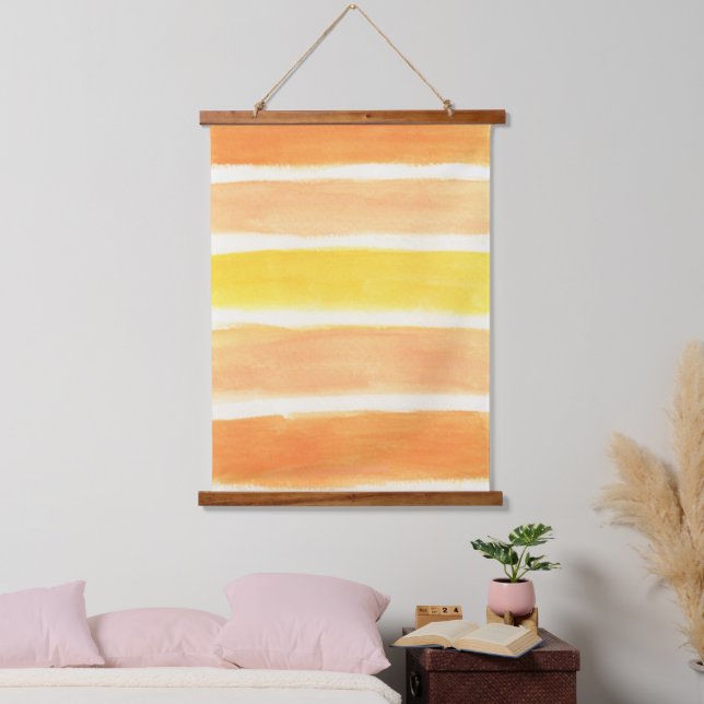 Cream Sickle Stripes  Hanging Tapestry (Bedroom)