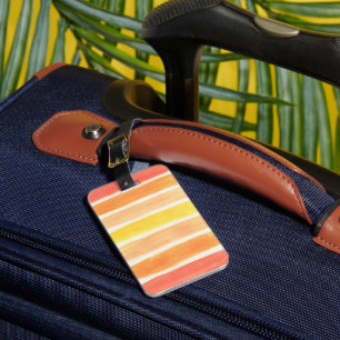 Cream Sickle Stripes Luggage Tag