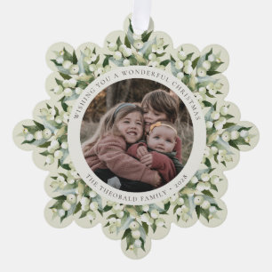 Cream Snowberry+Greenery Christmas Paper Tree Decoration Card