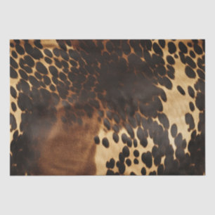 Cream Spotted Brown Black Cowhide Tissue Paper
