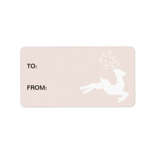 Cream Stone White Reindeer Label