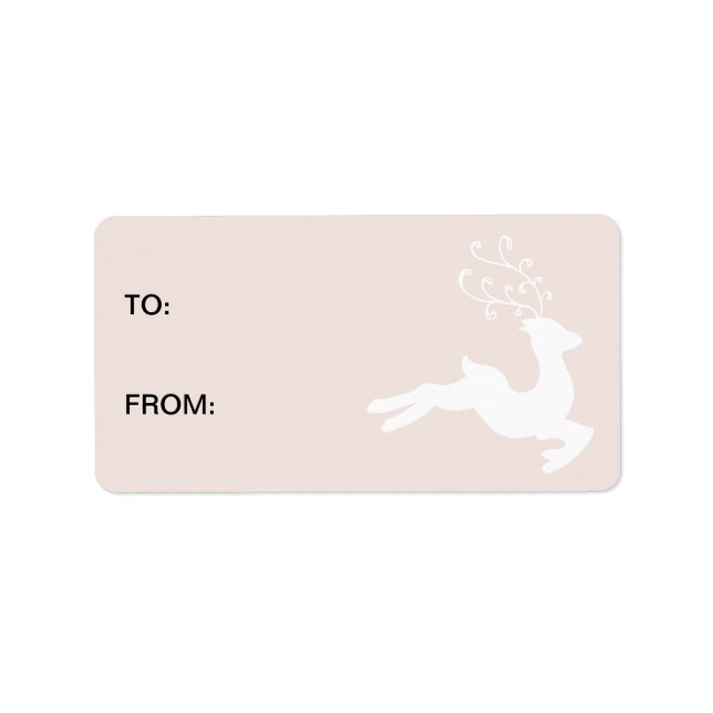 Cream Stone White Reindeer Label (Front)