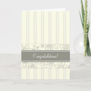 Cream Stripes Congratulations on Expecting Card
