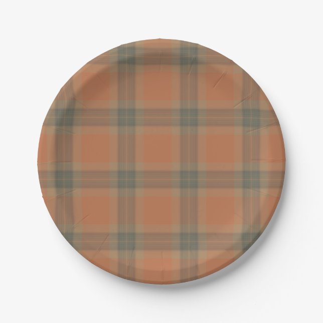 Cream Tartan Paper Plates (Front)
