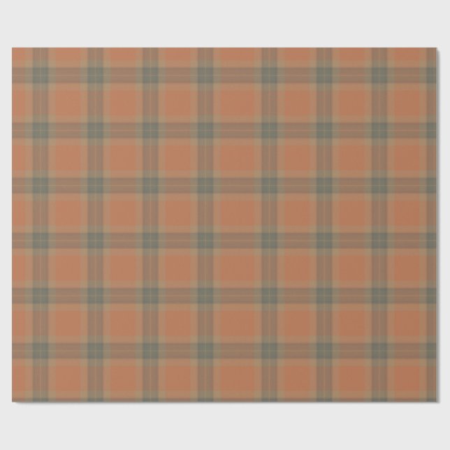 Cream Tartan Wrapping Paper (Flat)