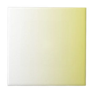Cream to Cadmium Yellow Vertical Gradient Ceramic Tile