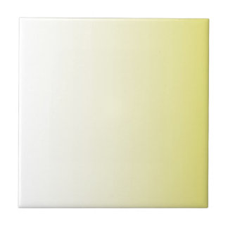Cream to Cadmium Yellow Vertical Gradient Ceramic Tile