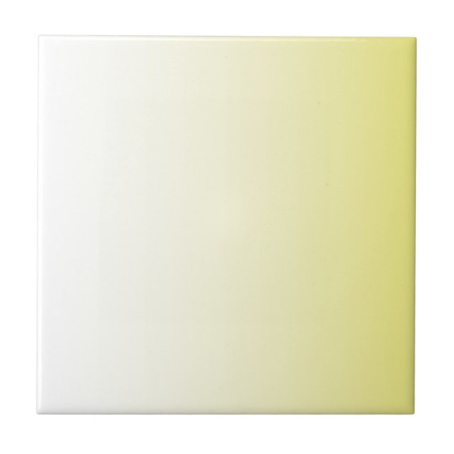 Cream to Cadmium Yellow Vertical Gradient Ceramic Tile (Front)