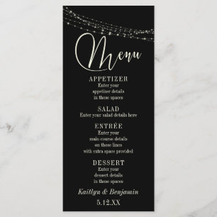 Cream Typography 32, Black Light Strings Menu 2