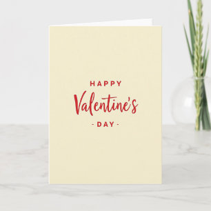 Cream Valentines Day Card