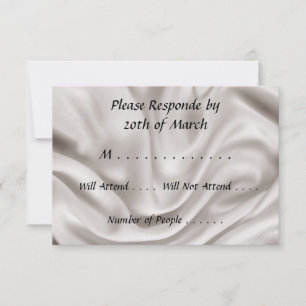 Cream Wedding RSVP Set Card