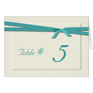 Cream wedding table card