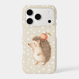 Cream White Dots Hedgehog Apple