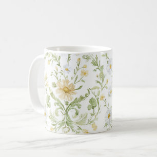 Cream White Flowers Coffee Mug