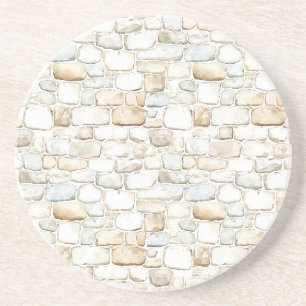 Cream White Grey Faux Stones Coaster