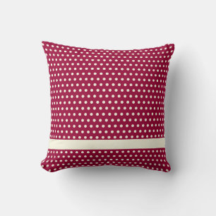 Cream White Ivory Polka Dot Pattern Cushion
