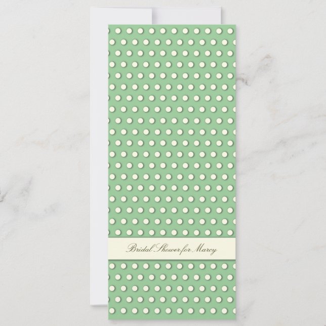 Cream White Ivory Polka Dot Pattern Invitation (Front)